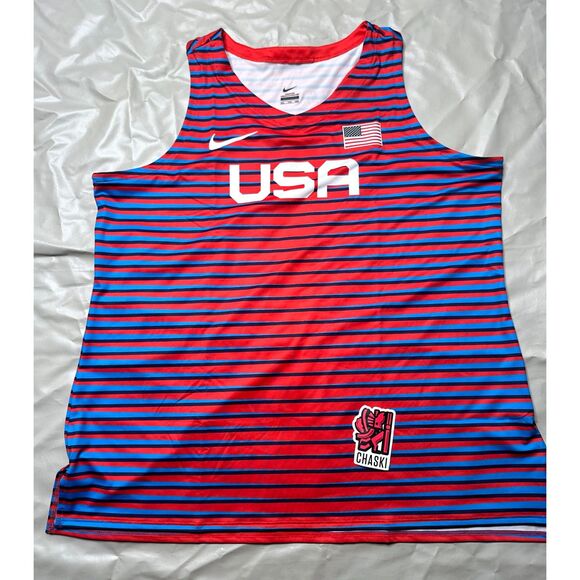 Nike Women Size XXL Pro Elite 2023 Olympic Team USA Track Singlet AO8752-602 - Picture 1 of 7